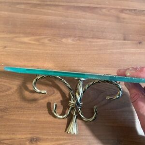 Vintage Home Interiors Decorative Gold Glass Wall Shelf | Gold